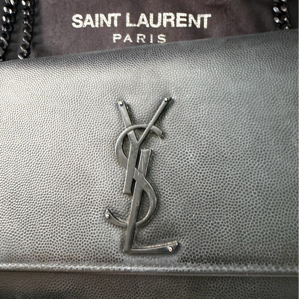 Saint Laurent Kate black grained leather small crossbody bag - Picture 13 of 16